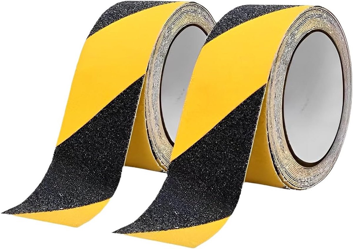 EIHI Pack of 2 Non-Slip Tape, Strong Adhesive Tape, 5 m x 2 cm, Non-Slip for Indoor and Outdoor Use for Safety at Work - ShopVlot