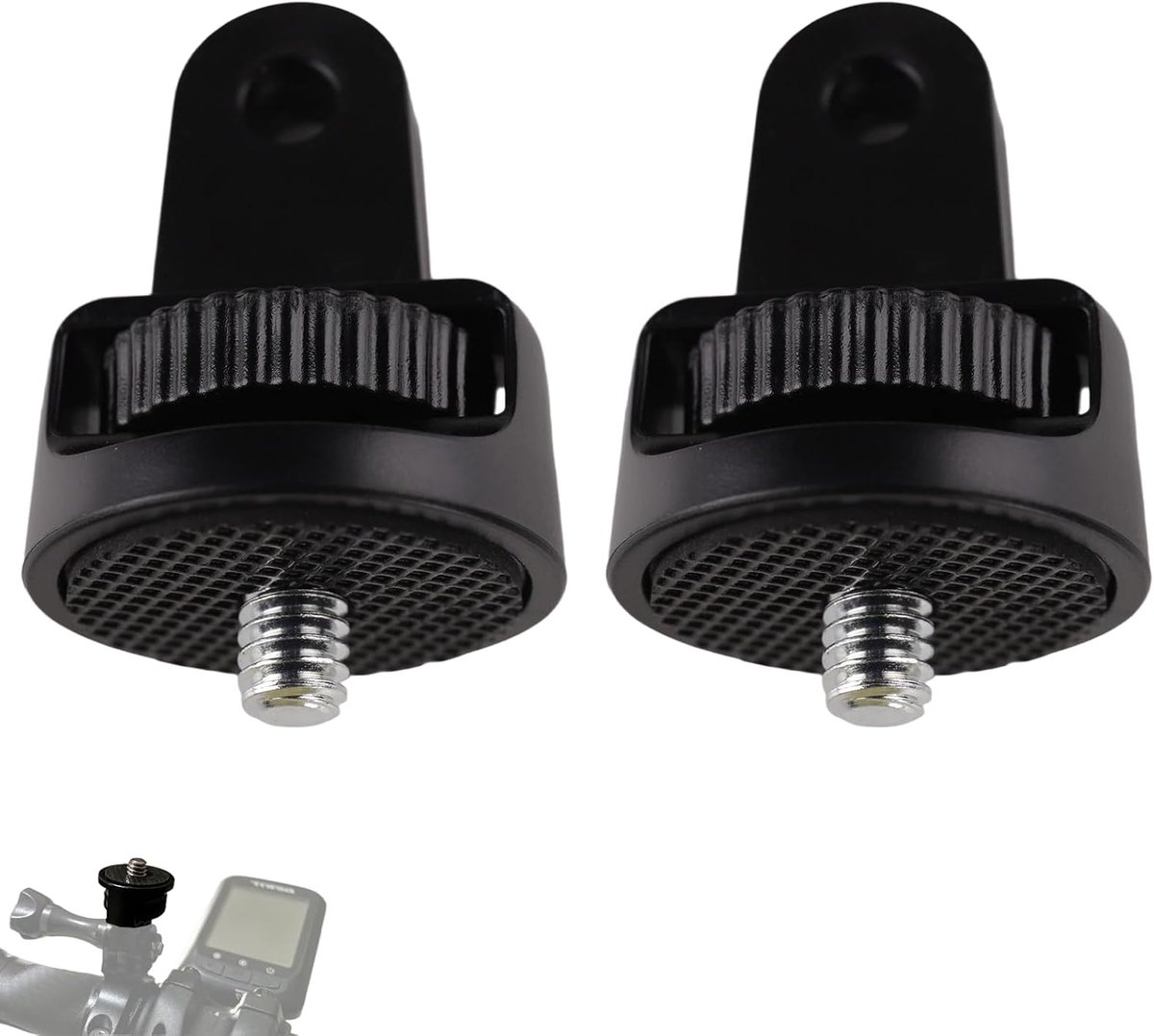 Tripod adapter 1/4 inch - 2 stuks aluminium - 360° draaibaar - ideaal voor camera's - ShopVlot