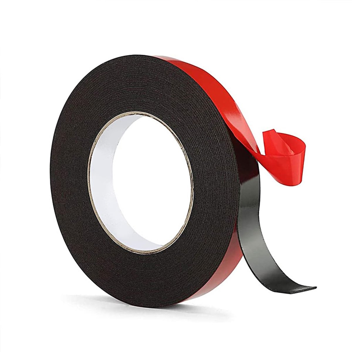Dubbelzijdig plakband, extra sterk, zwart, schuimfolie, rood, 10 m x 10 mm x 1 mm, dubbelzijdig, krachtig, buiten en - ShopVlot