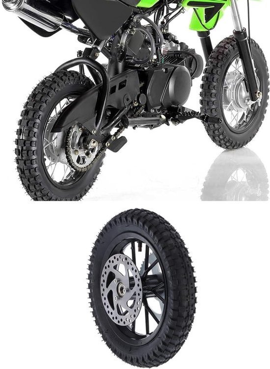 12.5 x 2.75 inch mini-achterwiel - met vervangende band en binnenband - voor 49cc 2-takt mini-dirtbike — afbeelding 2