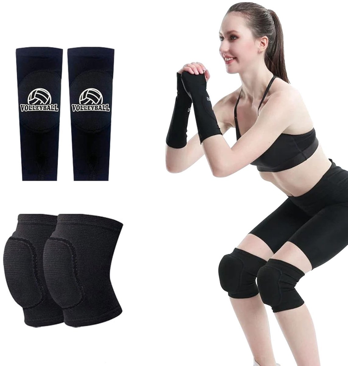 Volleyball Bescherming: Armwarmers en Kniebeschermers voor Optimale Ondersteuning en Comfort tijdens het Spelen