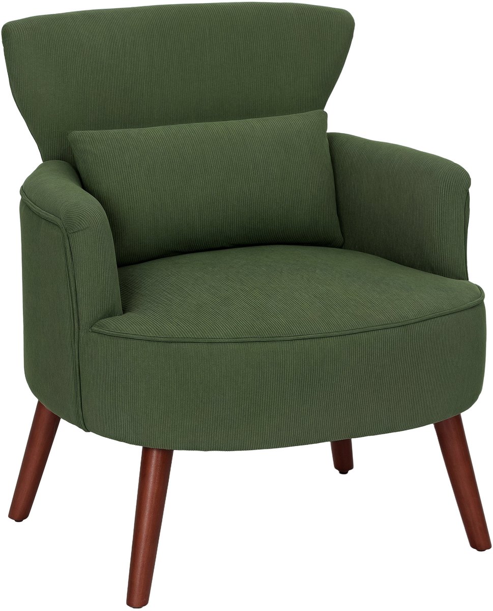 Homona Fauteuil - Met lendenkussen - 69 x 69,5 x 78 cm - Groen