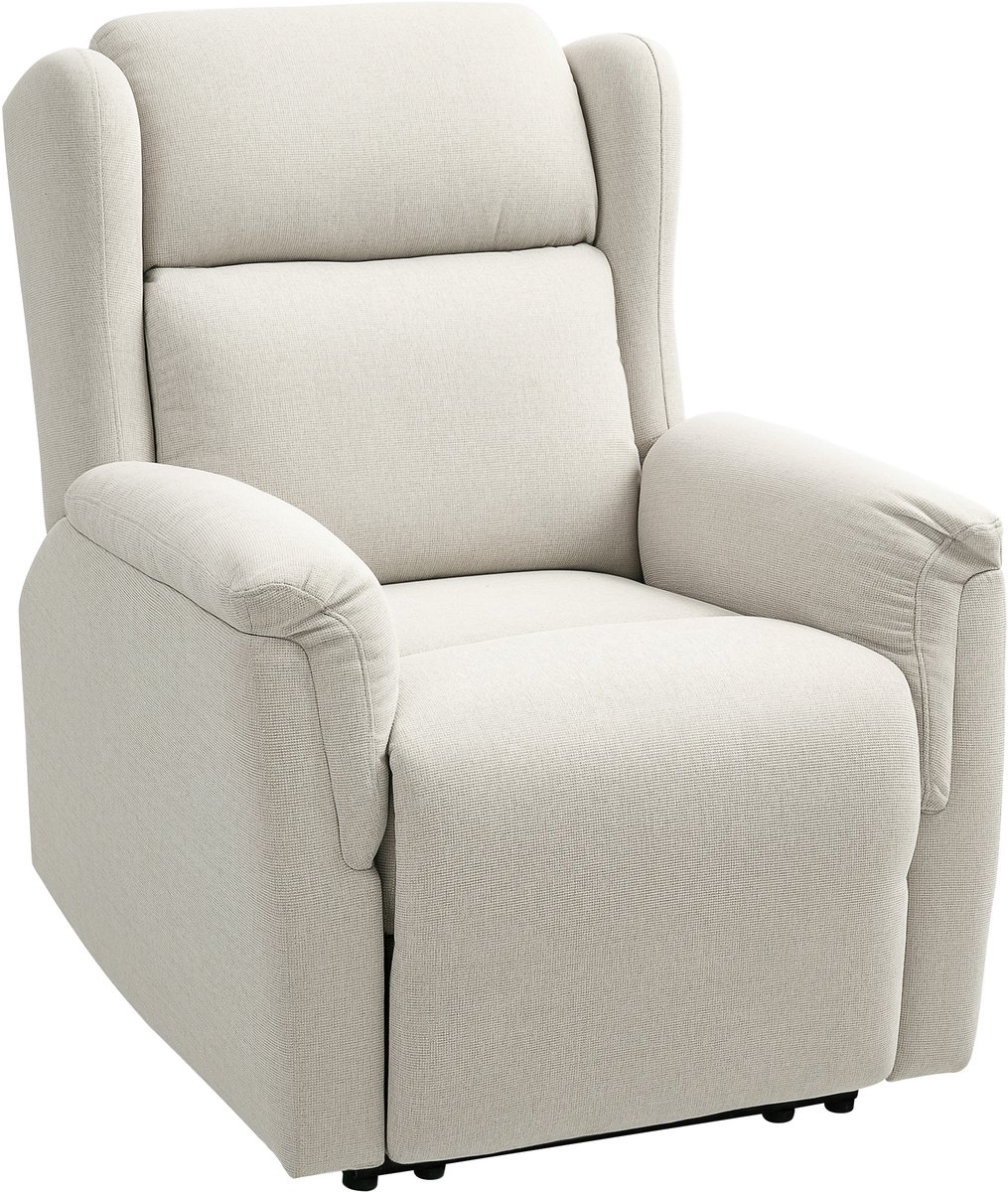 Homona Relaxfauteuil - Met verstelbare rugleuning en voetensteun - 80 x 94 x 101 cm - Beige