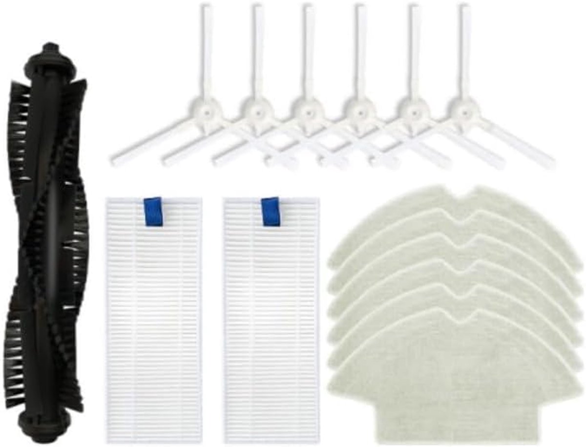 Accessoires voor robotstofzuiger voor Tefal Rowenta X-plorer serie 75 RG7687; reserveaccessoires rolborstel, zijborstel, filter, wisserpad, compatibel met Rowenta stofzuigerrobot (14 stuks) (15 stuks)