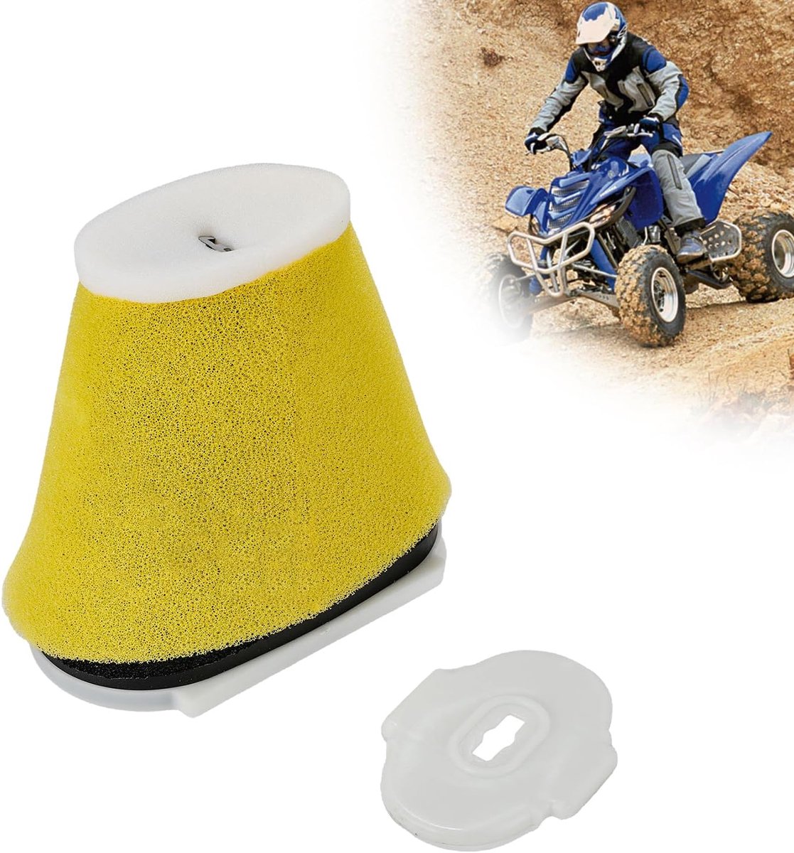 Luchtfilter met kooi voor Yamaha Raptor 660 660R YFM660R 2001, ATV en quad | Geschikt voor Yamaha Raptor 660 660R YFM660R 2001 2002, voor ATV en quad, filter voor motorluchtinlaat, voor motoronderhoud