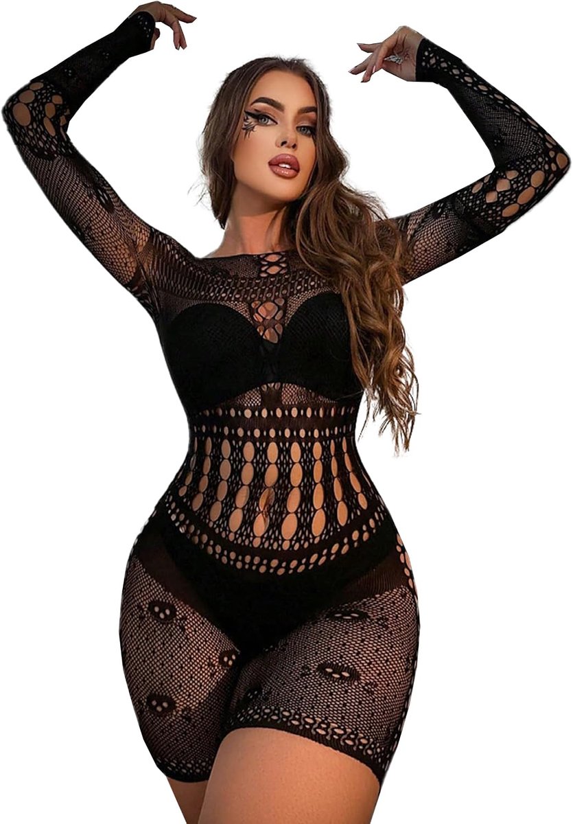 Vrouw Lingerie Bodysuit Visnet Bodystocking Sexy Jumpsuit Romper