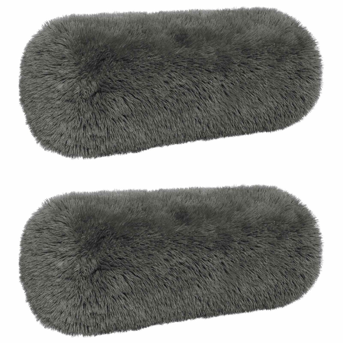 vidaXL Dekenkussen - 2 - st - HEERLEN - Lichtgroen - Diam. - 15 - x - 40 - cm - PV - Fleece