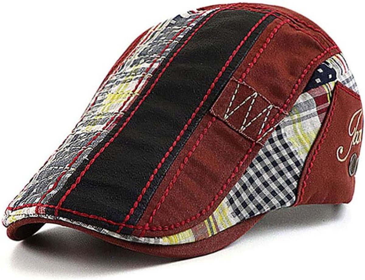 Baskenmuts voor de lente, uniseks, Rood, 56 - ShopVlot