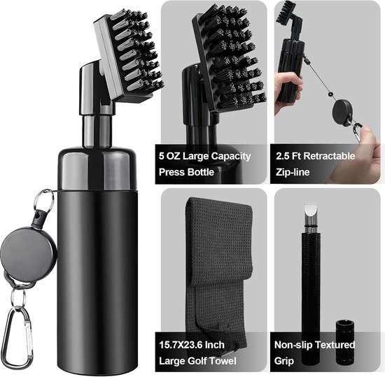Reinigingsset voor golfclub, waterborstel en accessoires - Quixotical Reinigingsset voor golfclub, waterborstel en - ShopVlot — afbeelding 5