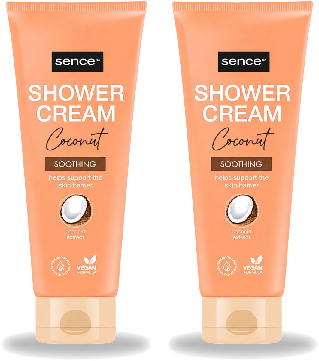 2 x Sence - Coconut - Douchecrème - Verzorgend - 200 ml - Voordeelverpakking - 2 stuks