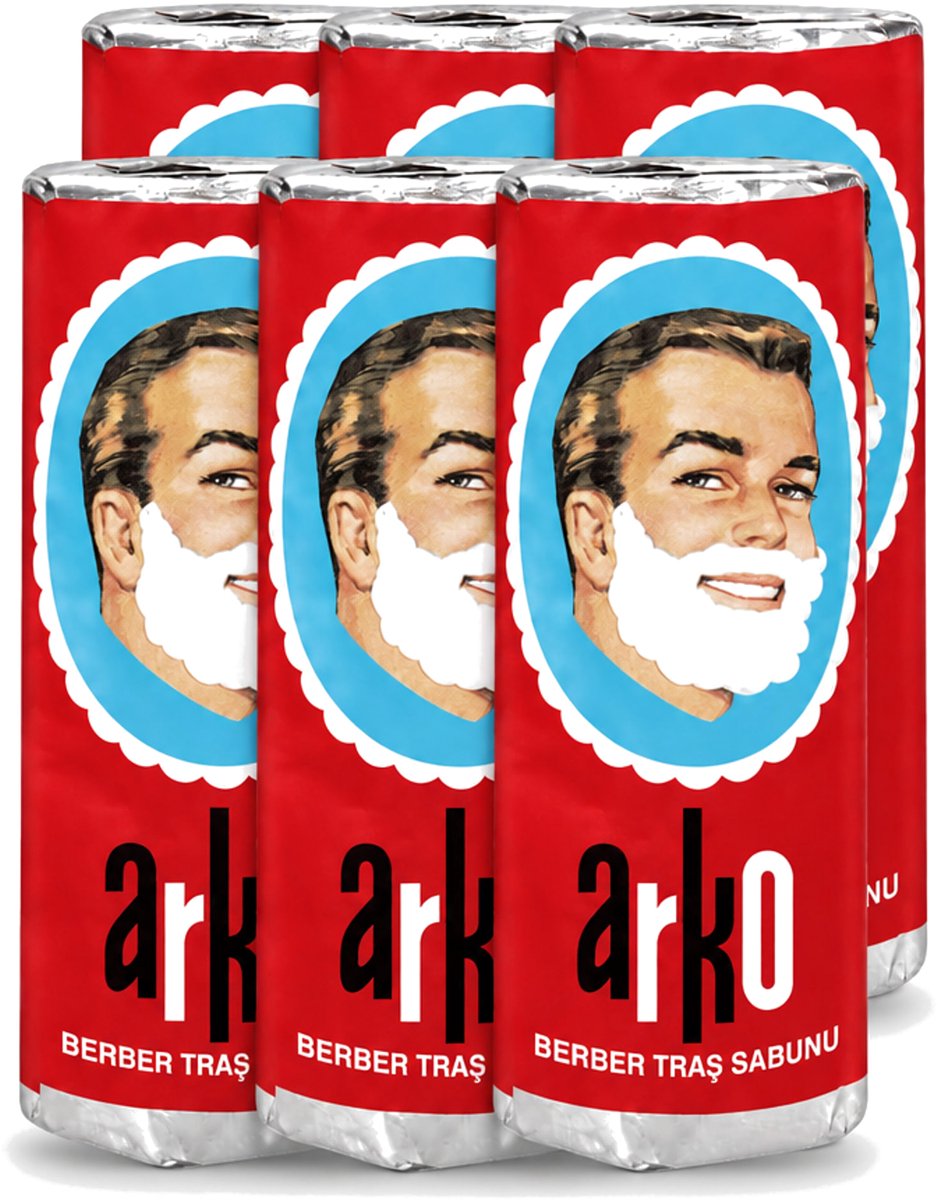 6 x Arko - Scheerzeep - Verzorgt en Beschermt de Huid - 75 ml - Voordeelverpakking - 6 stuks