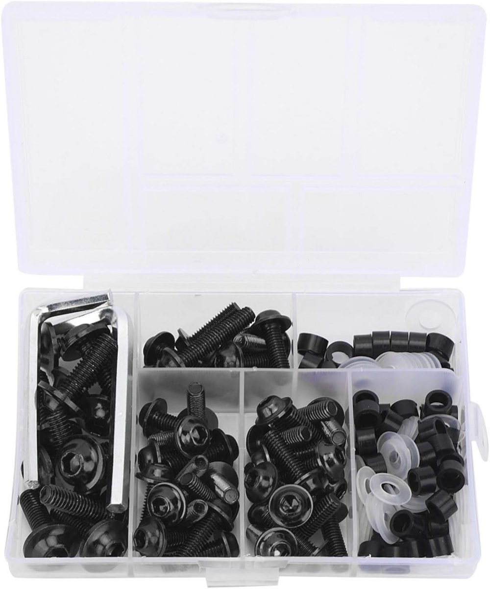 158pcs/set Universal Fairing Bolts Gasket Wrench Kit, Universal Brand New ABS Aluminum Fairing Bolts Kit for - ShopVlot