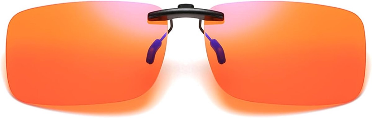 Anti-Blue Light Sunglasses Clip, Double-Sided Silicone Overlay Sunglasses, Collapsible, Comfortable Glasses Clip for - ShopVlot
