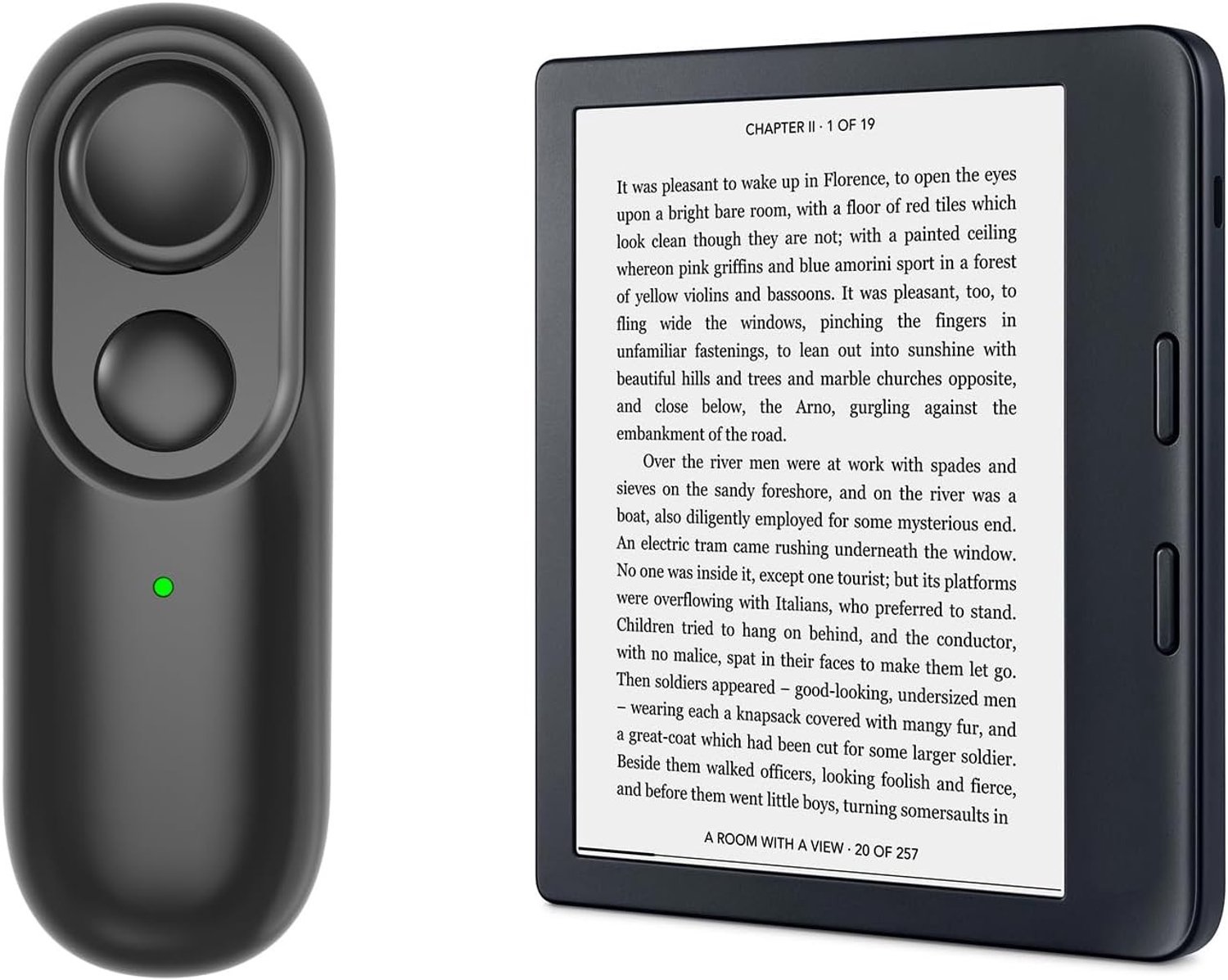 Draadloze Afstandsbediening voor E-readers - Pagina Turner in Zwart voor Gemakkelijk Lezen