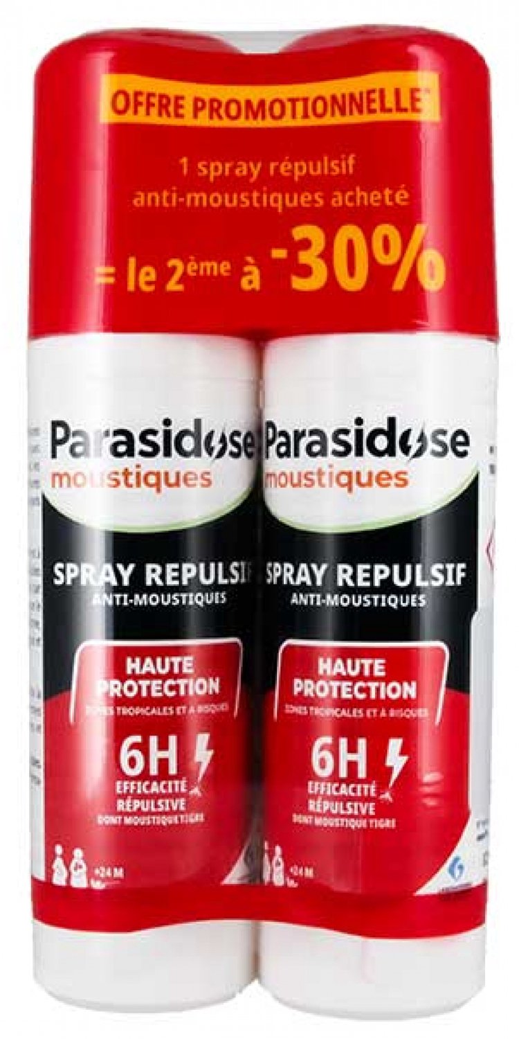 Parasidose Muggen Tropische en Risicogebieden Anti-muggen Spray Set van 2 x 100 ml