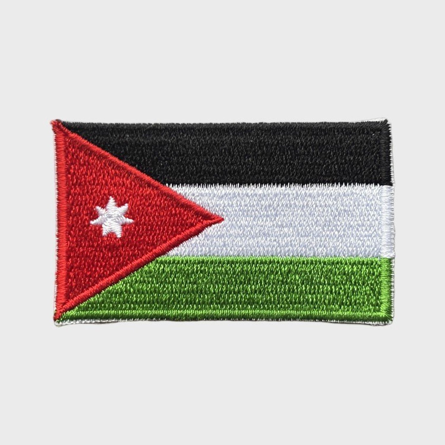 Patchy® – Jordaanse vlag Strijk Embleem Patch 6.5 x 4 cm