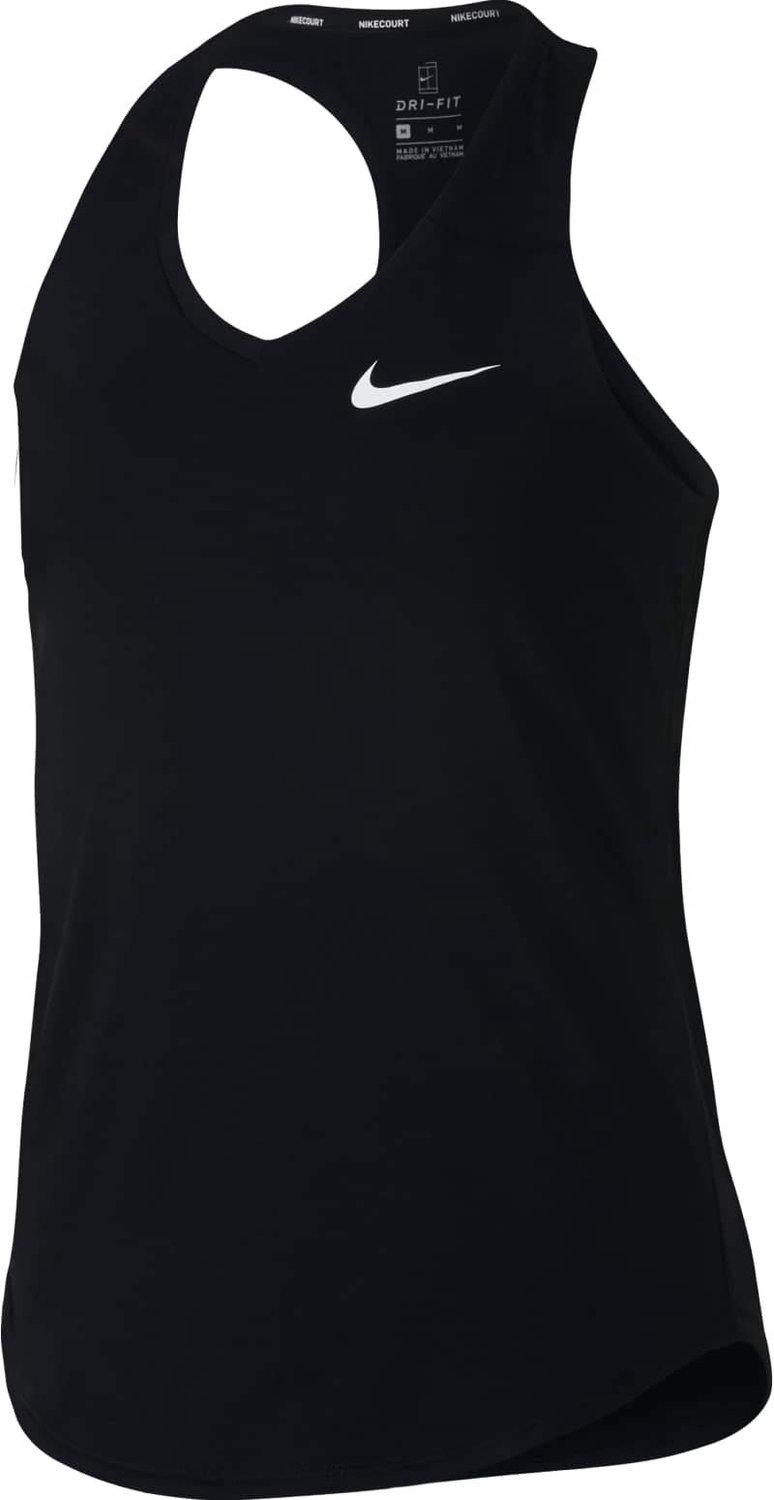 Nike Pure Tank Tennisshirt Zwart