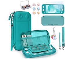 Younik Switch Lite Case, 14 in 1 Switch Lite Accessories Bundle with Carrying Case, Transparent Protective Case, Game Card Case, 2 Screen Protectors,