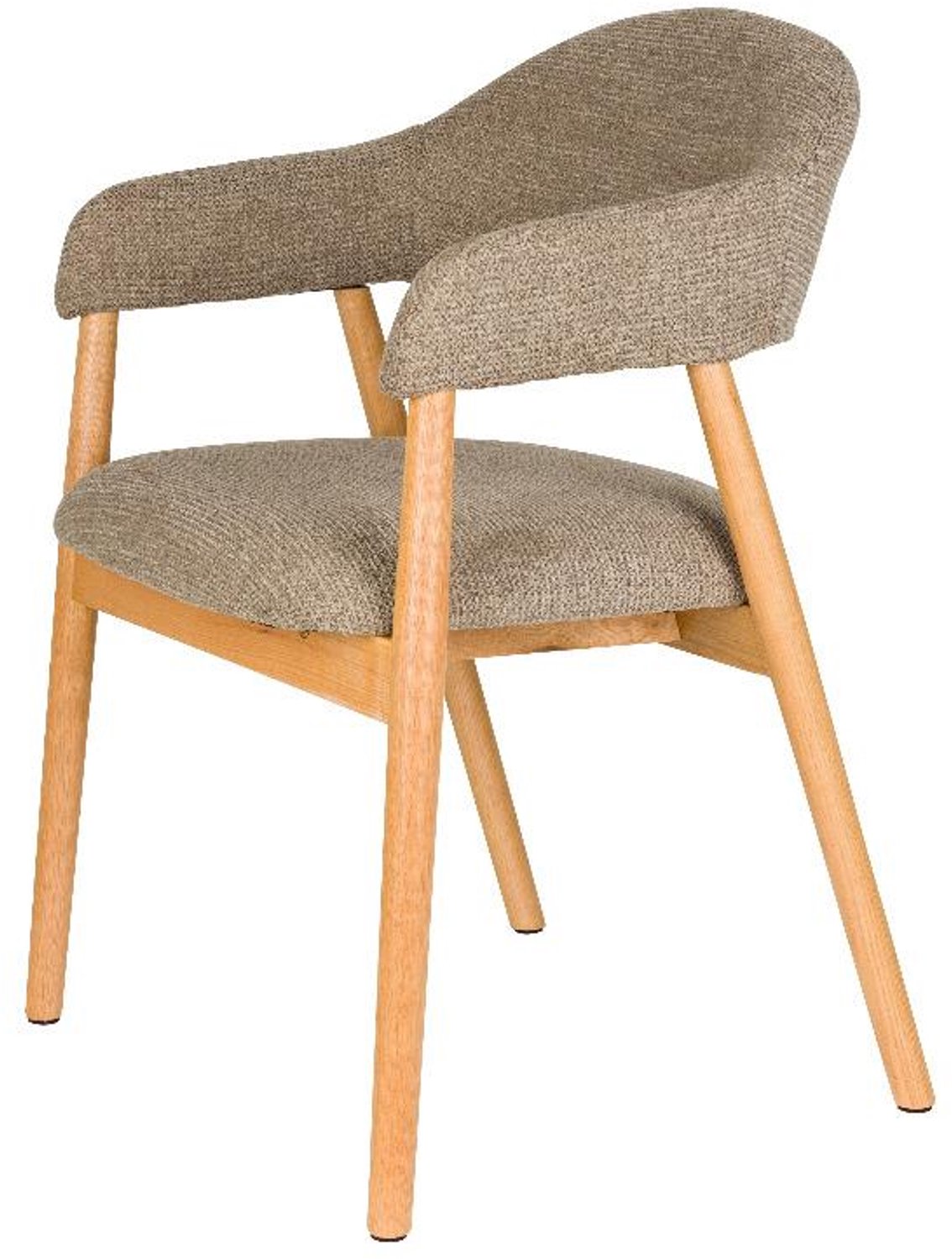 Puur Clay arm eetkamerstoel hout - donkerbruin