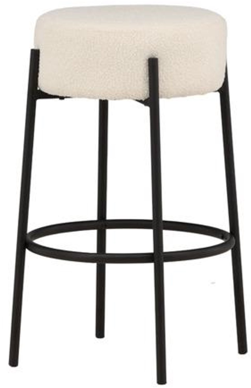Svea Soko barkruk 70 cm - boucle - wit