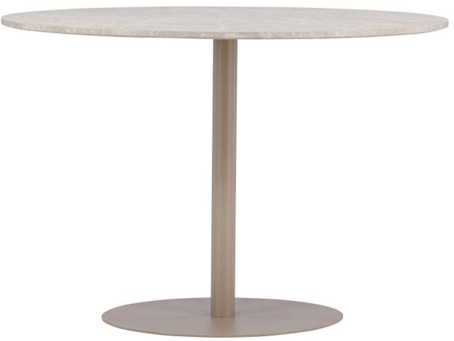 Svea - Zuna ronde eettafel - ø110 cm - marmerlook - beige