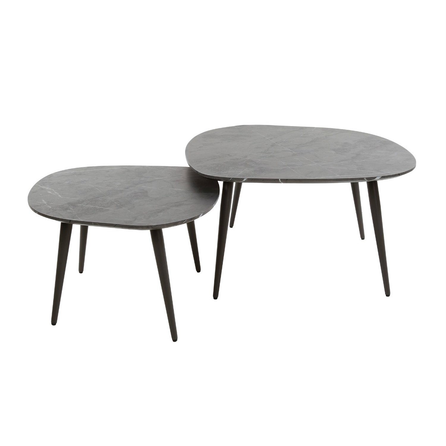 Fraaai Connie salontafel set van 2 organisch - zwart/bruin