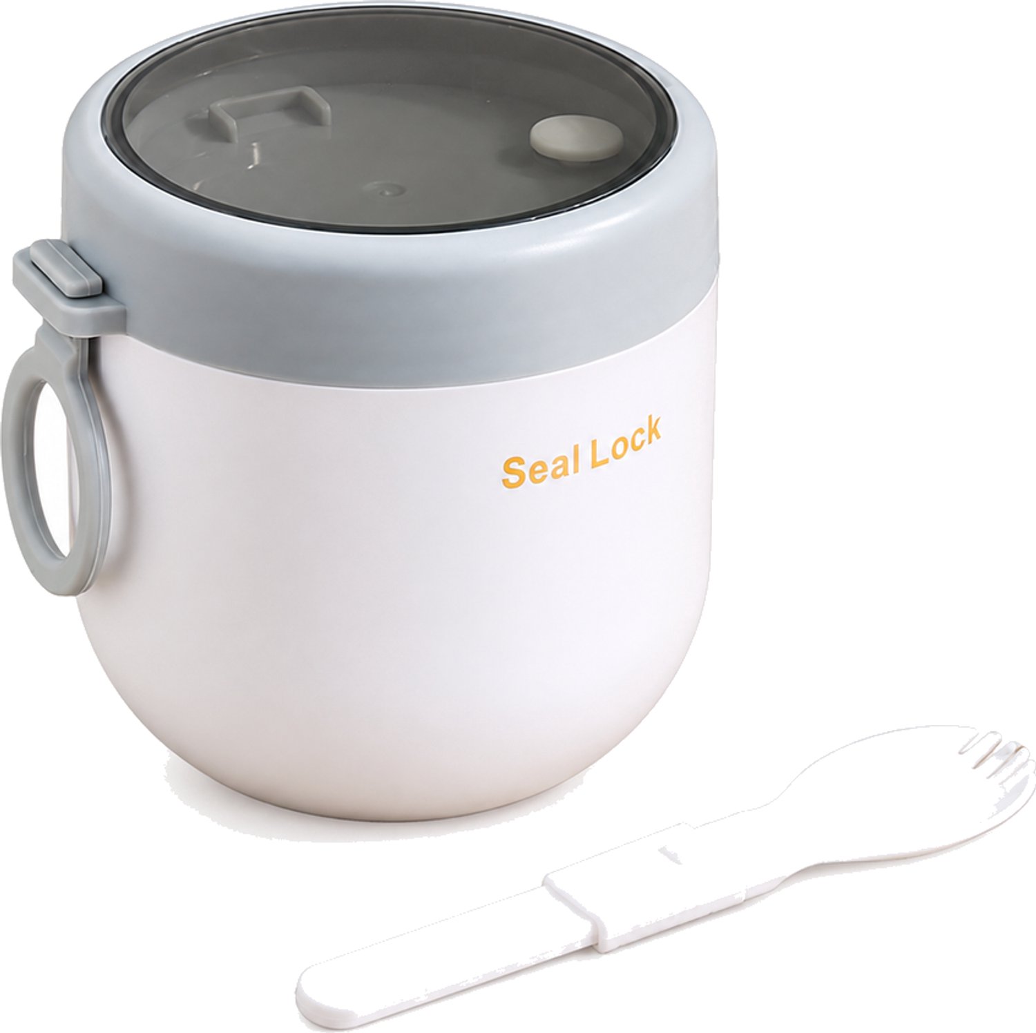 Kunststof lunchbox van 800 ml met deksel en zijlus