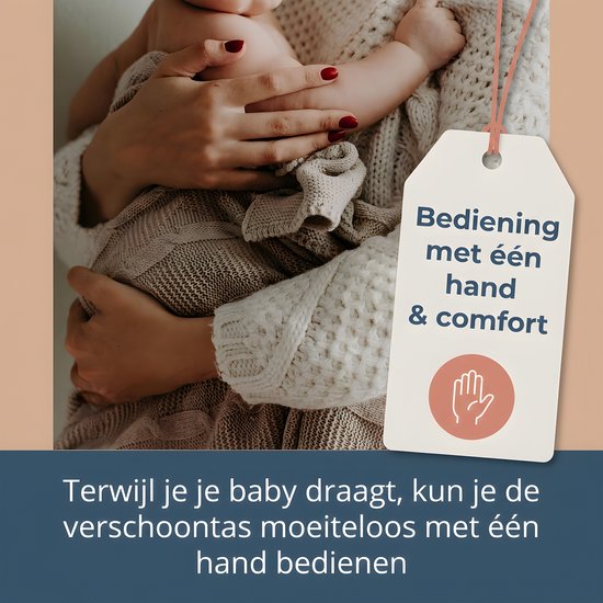Verschoonmatje voor onderweg - opvouwbaar& Waterbestendig - eenhands te openen - 59,69 x 34,29 cm - Compact Reisverschoonmatje - Onderweg verschonen - hoofdkussen en opbergvakken - Oxfordstof - zwart-wit pijlenpatroon- Perfect Kraamcadeau — afbeelding 5