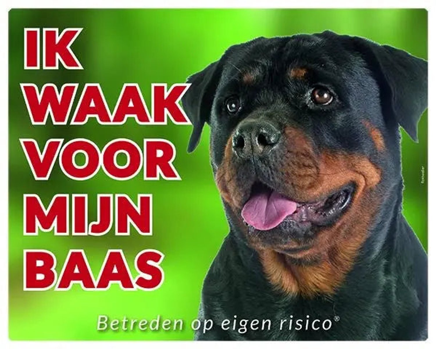 Bol.com Rottweiler Waakbord - Ik waak voor mijn baas aanbieding
