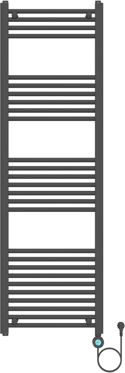 BELRAD elektrische radiator 1600x500 mm – 700W – mat zwart – digitale thermostaat – Smart WiFi – aansluiting rechts