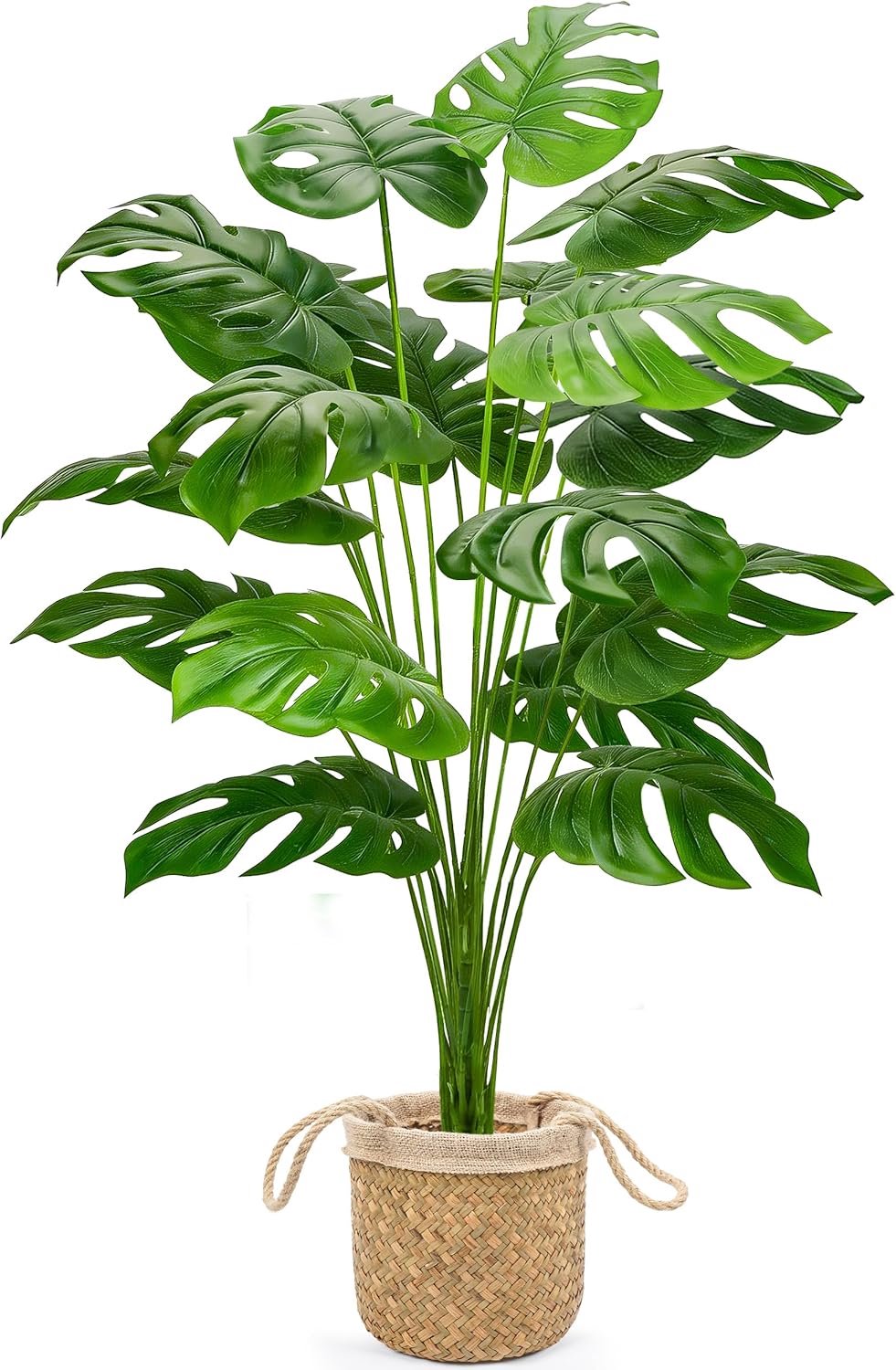 Kunstplant Monstera Hoog 111,8 cm - Lichtgewicht - Voor slaapkamer en woondecoratie - m-winkel