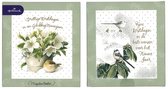 Hallmark - Marjolein Bastin - 32 Kerstkaarten - 2 Boxjes - Vogeltjes & sneeuw - Goudfolie - Kerst - Nieuwjaar - 12 x 13.5 cm