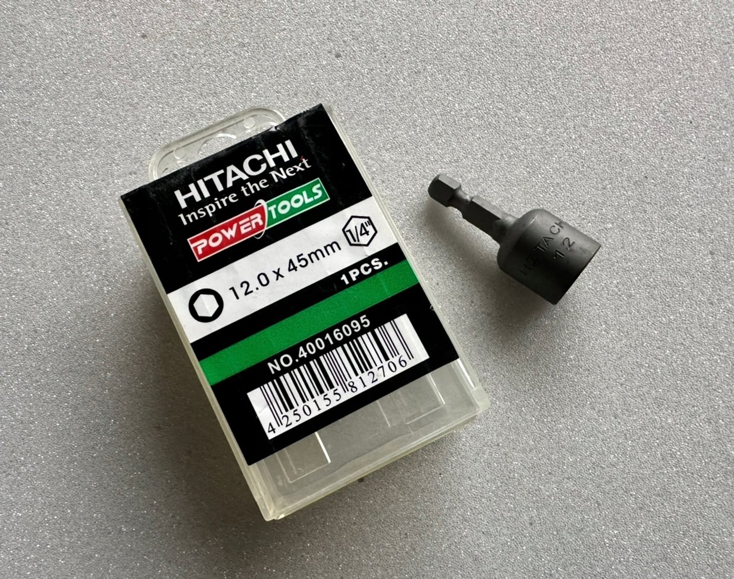 Hitachi Dopsleutel 12mm 1/4" met Magneet