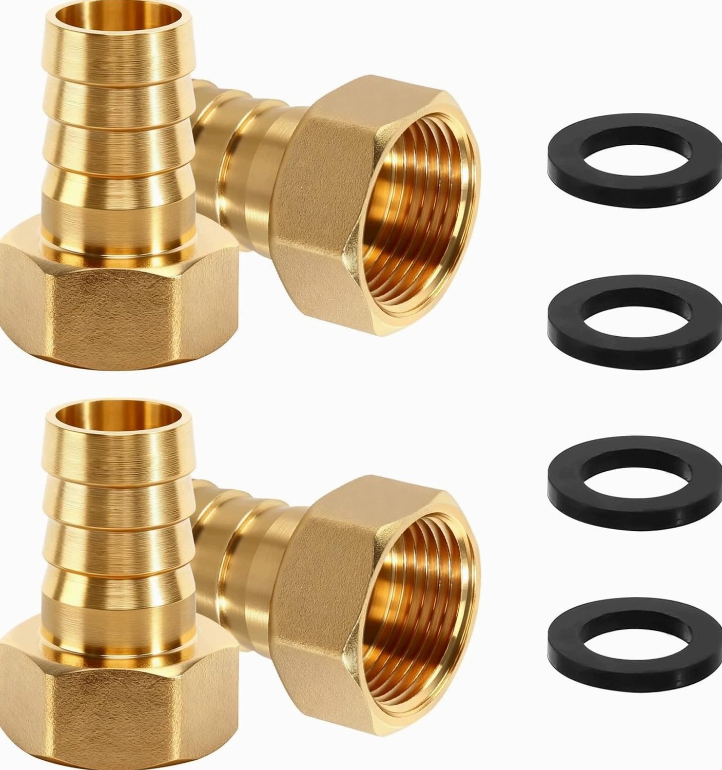 Messing Slangkoppelingen 4 Stuks 3/4" met Terugslagklep