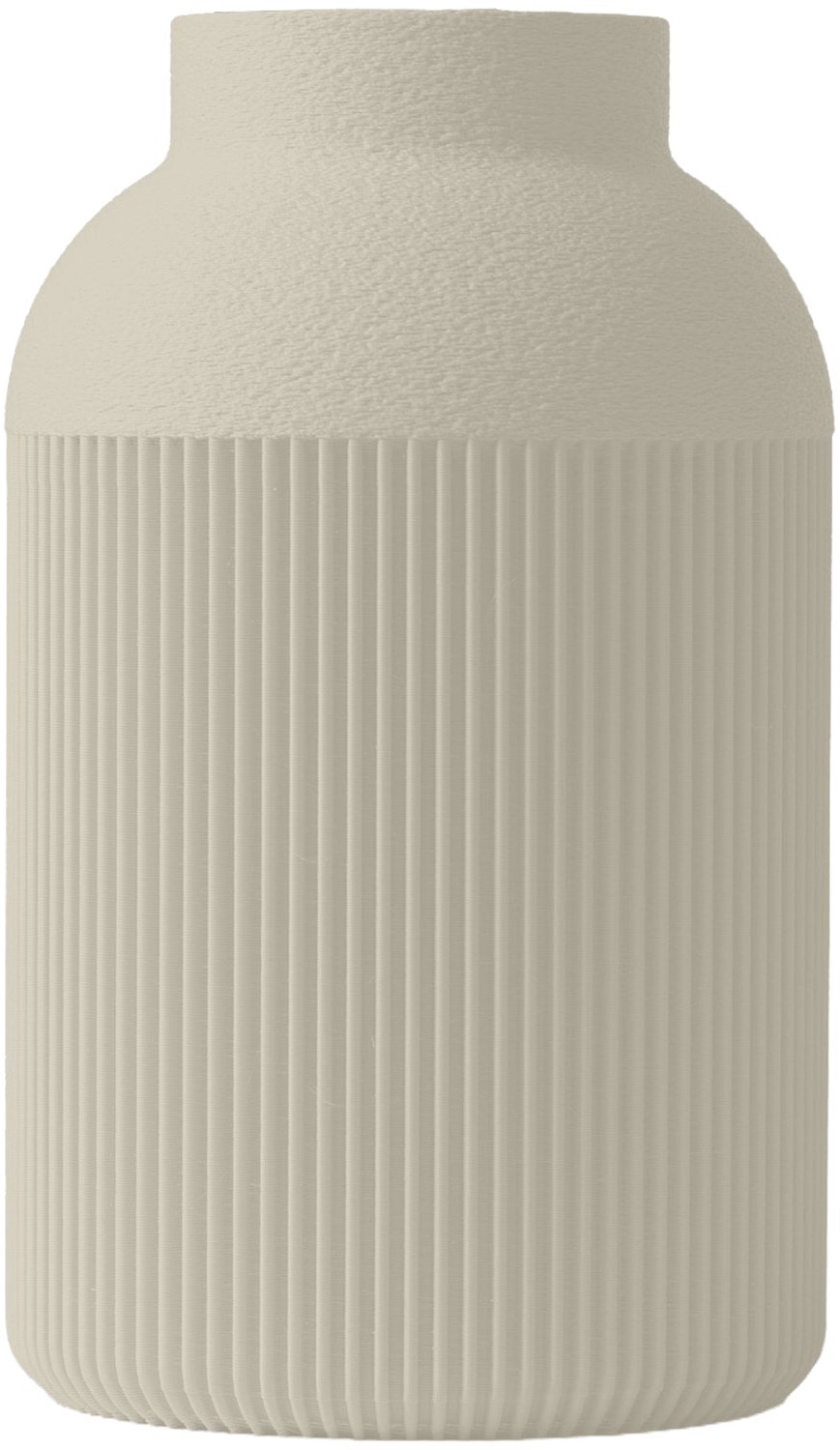 Layvo PAXON Vaas - Crème - D15 x H25 cm - droogbloemen vaas - moderne vaas - gerecycled plastic