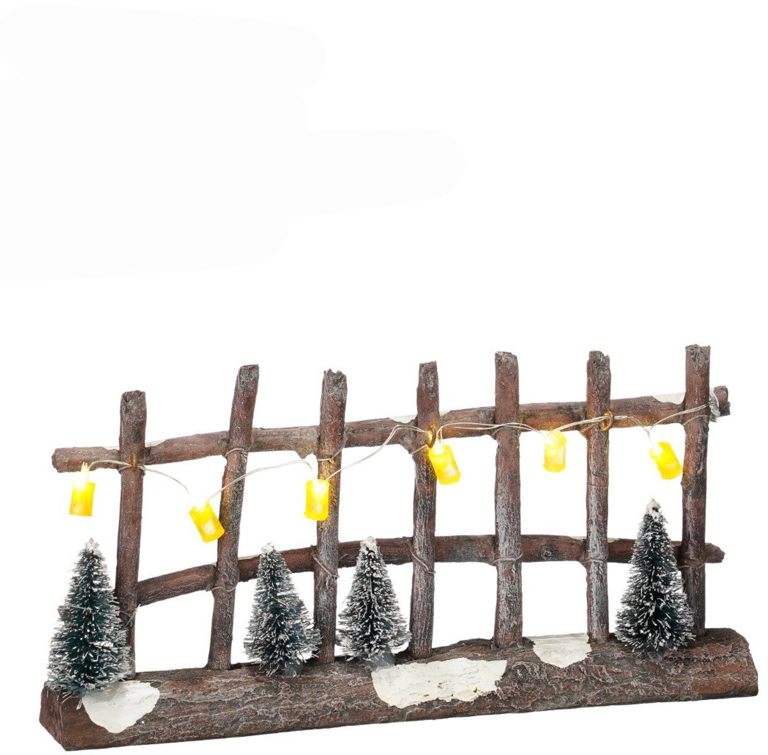 Luville - Fence Lighted with Trees - 9.5cm