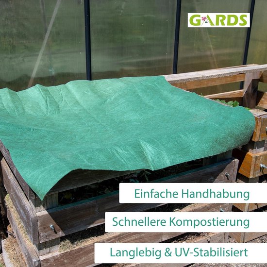 Gards NEU Kompostvlies - Compostbeschermvlies - Compostvlies, afdekking, scheurvast - geurverminderend - ShopVlot — afbeelding 5