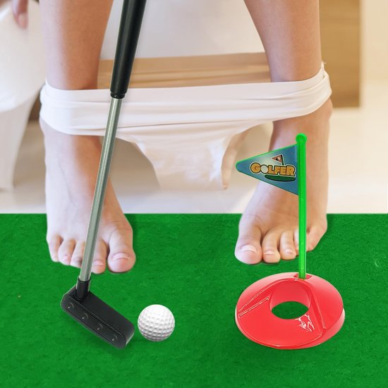 SnelShoppen - Loo Home Golf Set Mini Golf Game Silent Room - Inclusief Golf Clubs, Golf Ballen, Putting Mat, Perfect voor Thuis en Cadeau voor Golf Li van Snelshoppen — afbeelding 4