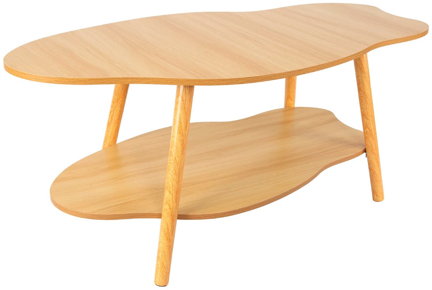 Gudalio Salontafel - Bijzettafel - Koffietafel - Banktafel - Opbergruimte - Modern - Wolk - 100 x 50 x 40 cm - Hout - Organisch