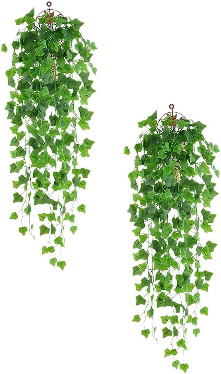 SnelShoppen - 2 stuks kunstplanten hangend set - levensechte klimopplanten - kunstmatige slinger voor balkon en wanddecoratie - onderhoudsvrij groen v