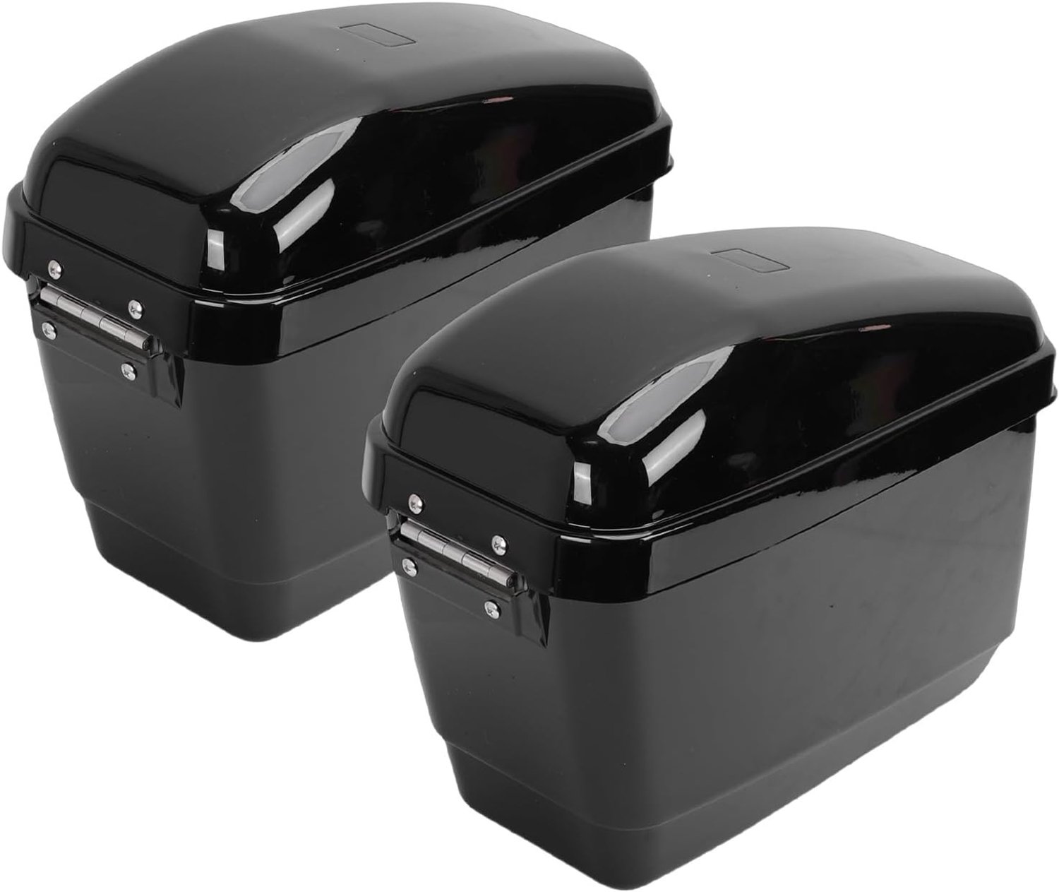 Naroote Universele Glanzend Zwarte Motorfiets Harde Zadeltassen 45L Waterdichting Afsluitbare Montage Kit voor Fit - ShopVlot