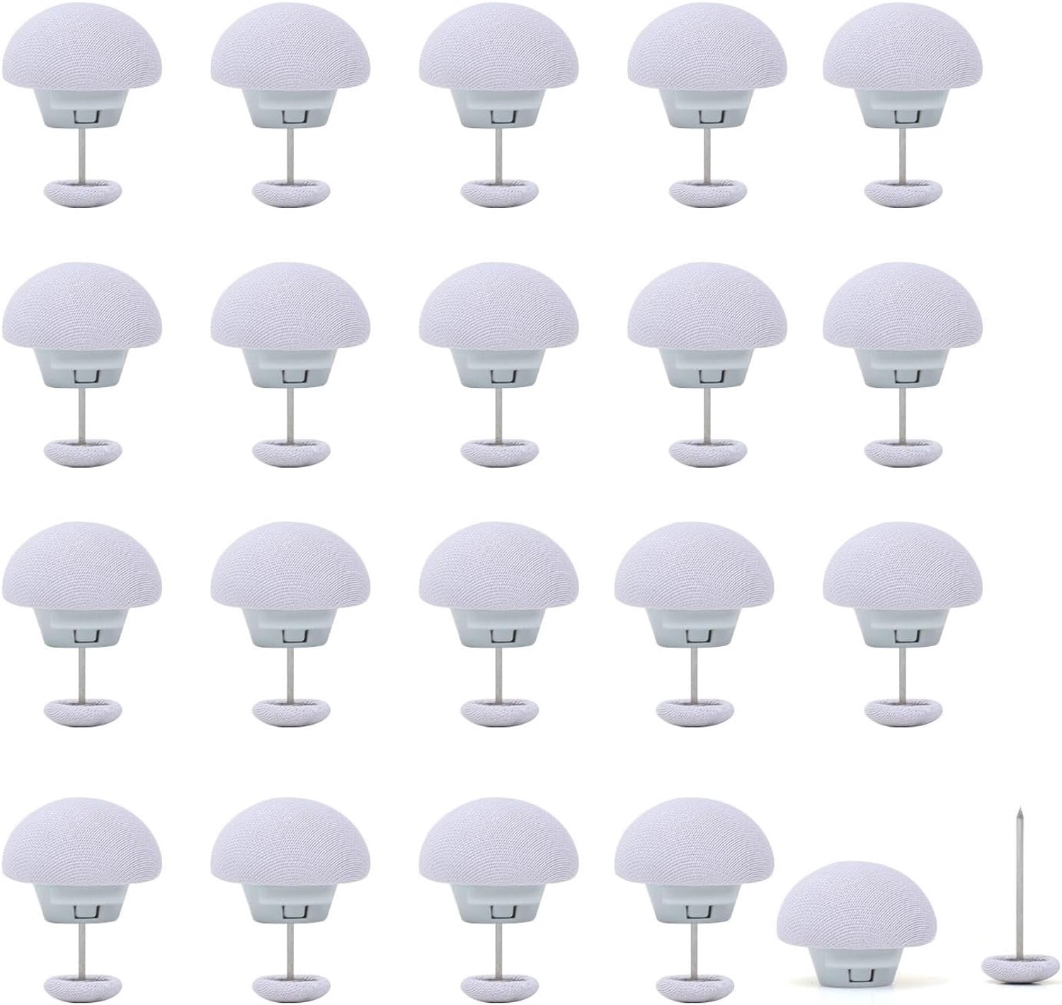 Dailygoods - Bedplafondhouder 20 Stuks met Paddenstoeldekclips voor Quiltdiktes