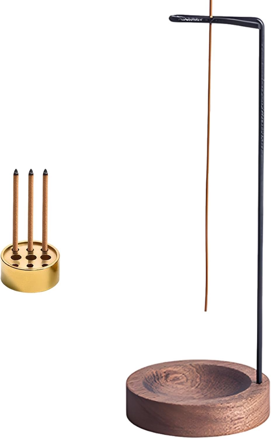 Incense Stick Holder Handmade Wooden Base Incense Stick Holder with Cone Coil with 9 Holes Incense Holder Censer - ShopVlot