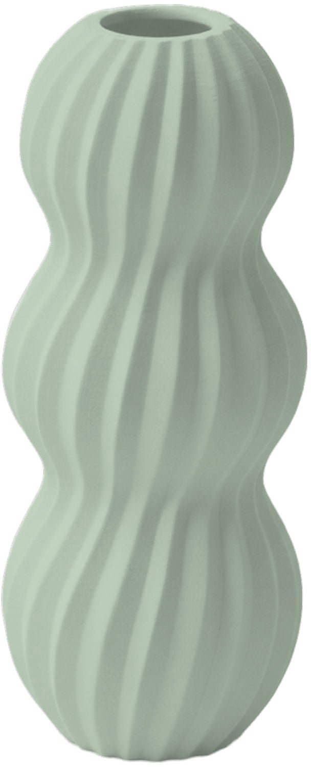 Layvo RUNA Vaasje - Salie - D11 x H25 cm - droogbloemen vaasje - gerecycled plastic