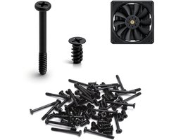 80Pcs PC Case Screws Flat Head Carbon Steel PC Fan Screws, Fan Screws for Computer Case Fan Motherboard Holder - SnelShoppen