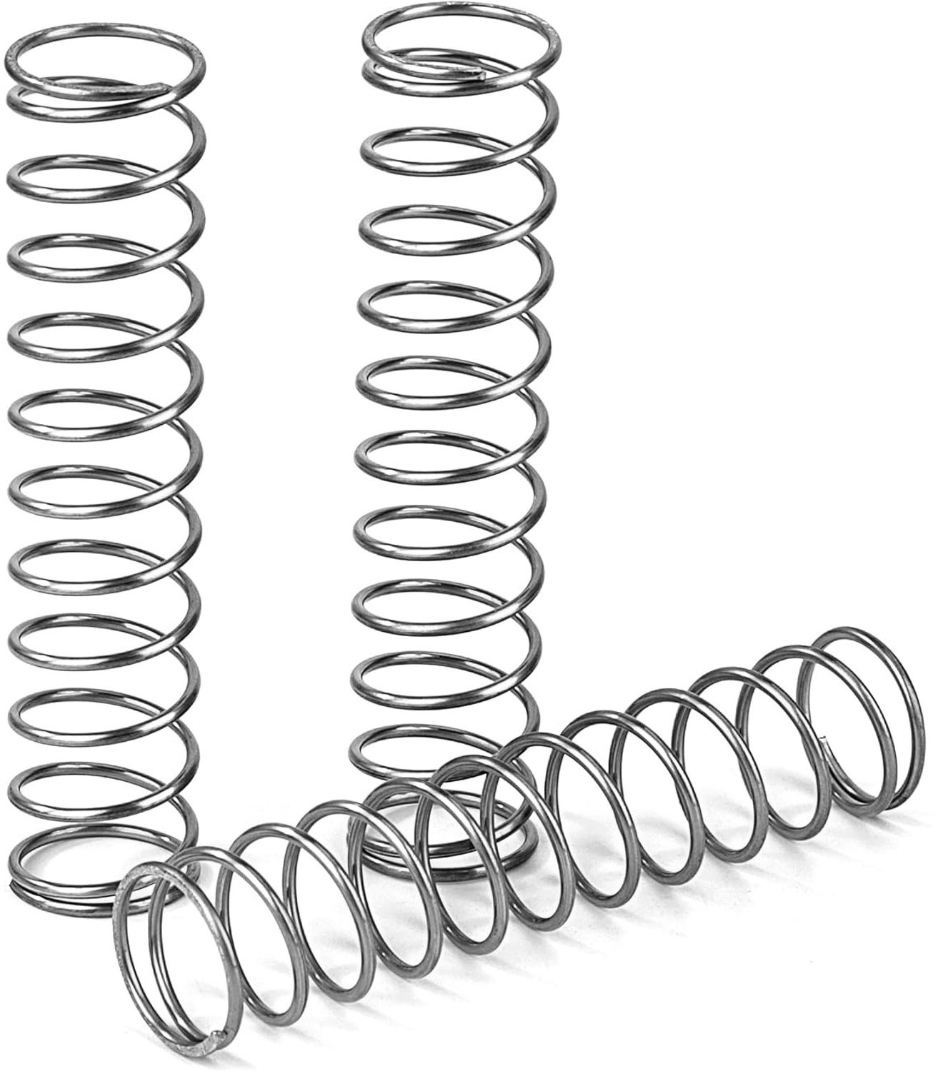 Compressieveer 65 mm, RVS veer met draaddiameter 1,1 mm, binnendiameter 12 mm, veerkracht 1,45 kg, set van 4 stuks voor diverse toepassingen