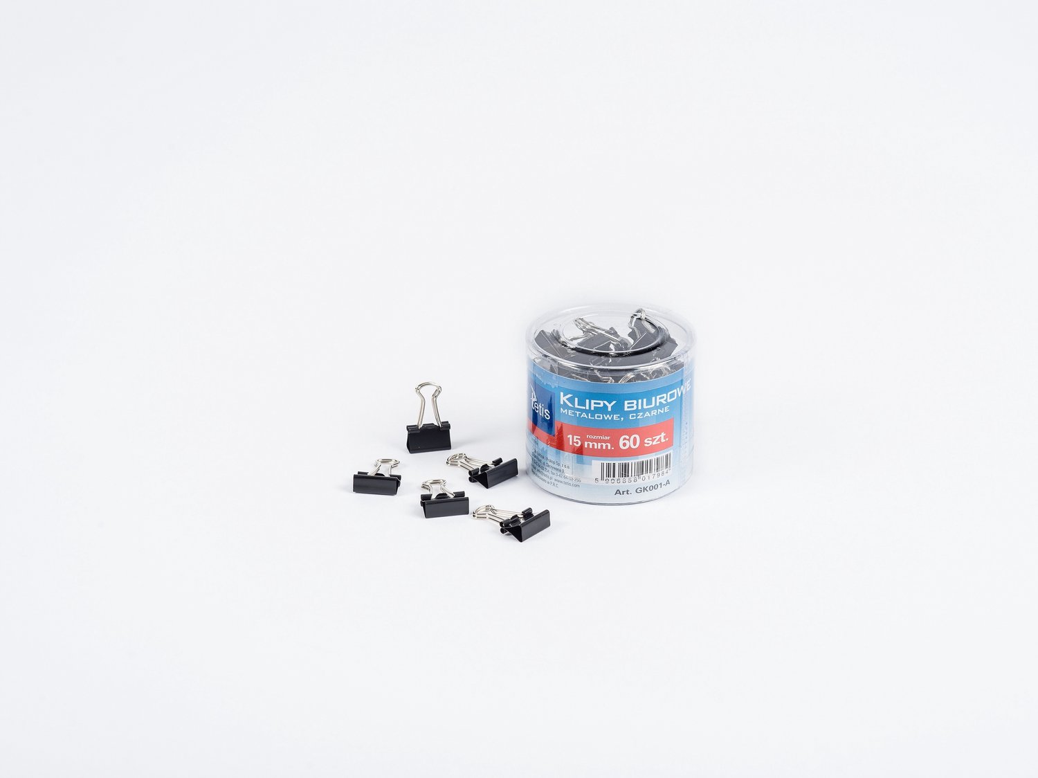 Zwarte Metalen Paperclips - Set van 60 Stuks