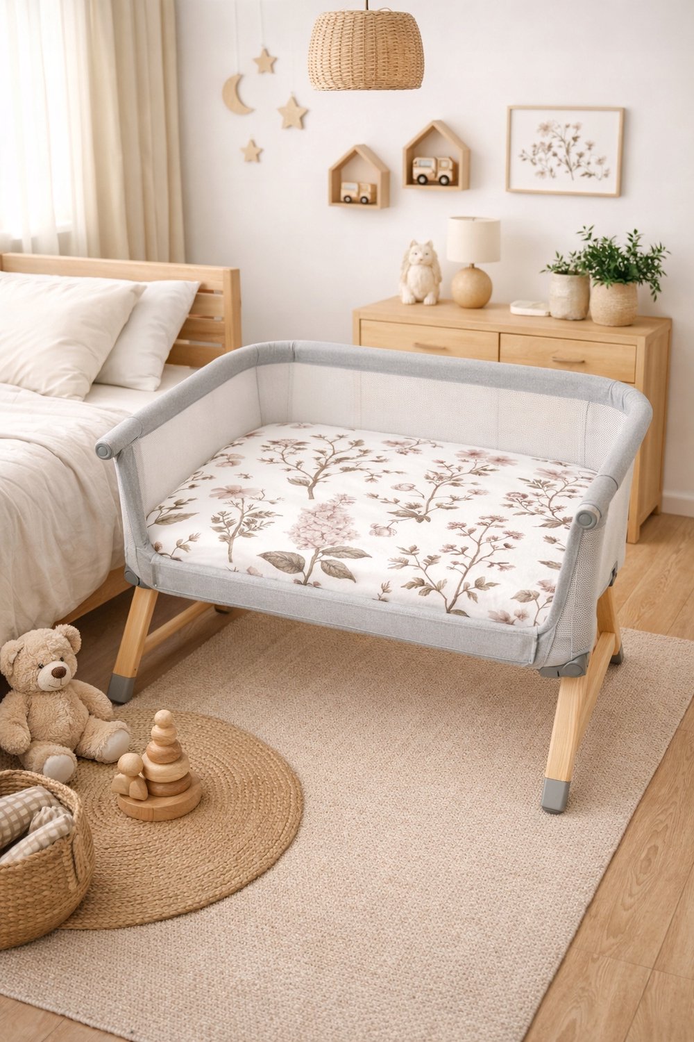 FRO-TEX Merkloos Katoenen Hoeslaken met Elastiek voor Kinderbedje 84x48 cm White