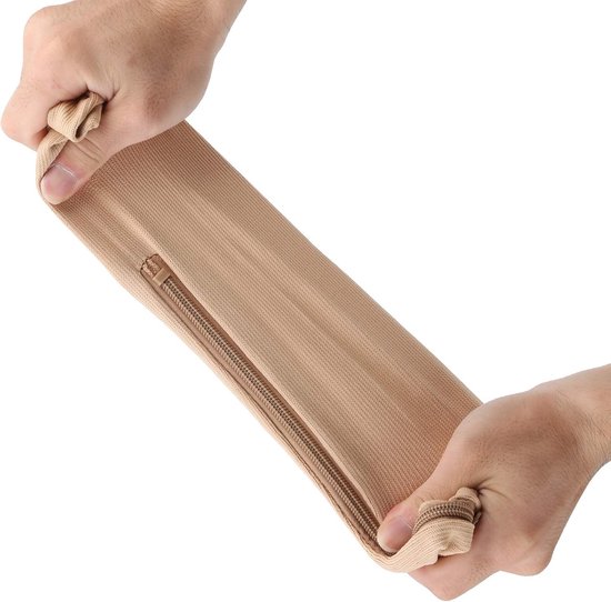 Compressiekousen voor Mannen en Vrouwen, Halflange Kousen met Rits, Steun voor Varicose Aders en Vermoeidheid, Open Teen Design — afbeelding 4