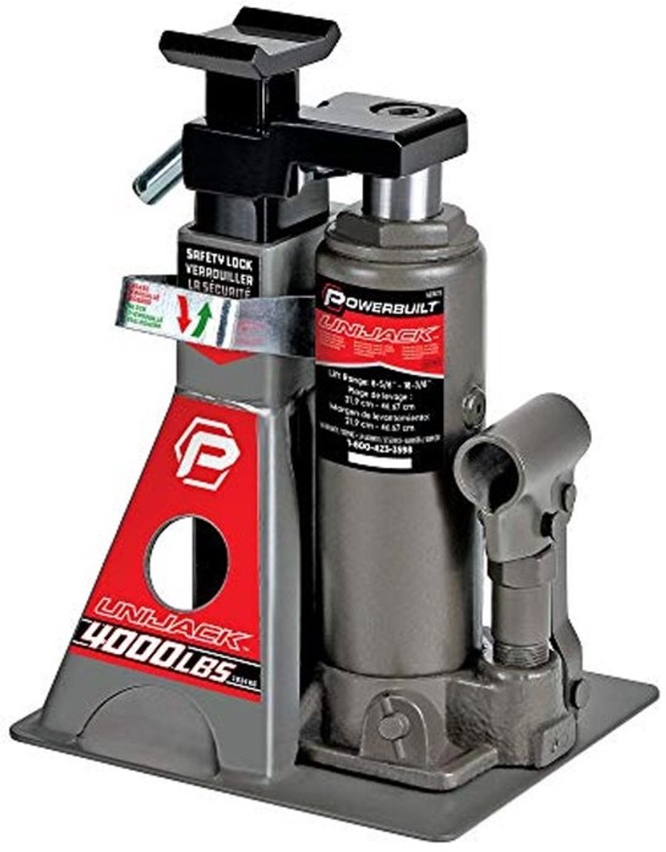 Compacte hydraulische flessenkrik en jackstand - 2 Ton - Voor auto's en SUV's